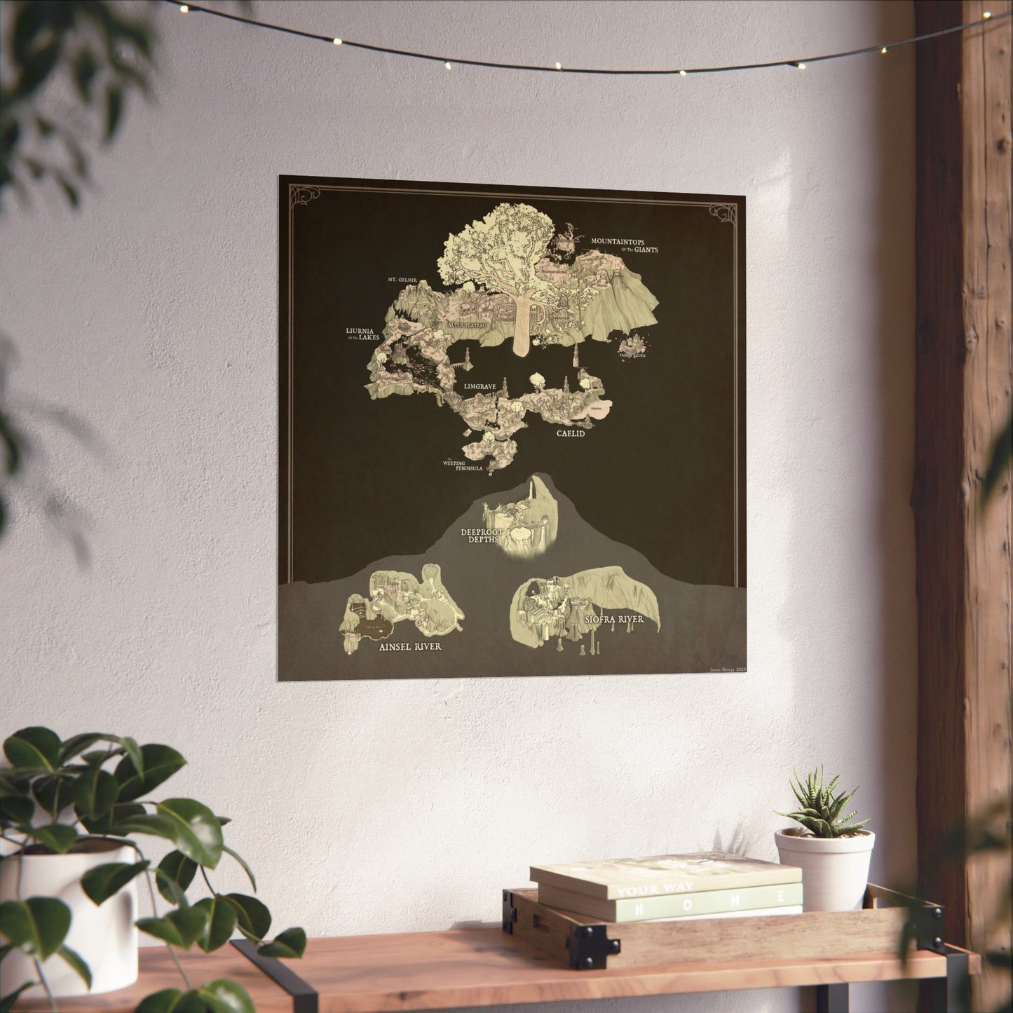 Elden Ring Full Map Poster Parchment